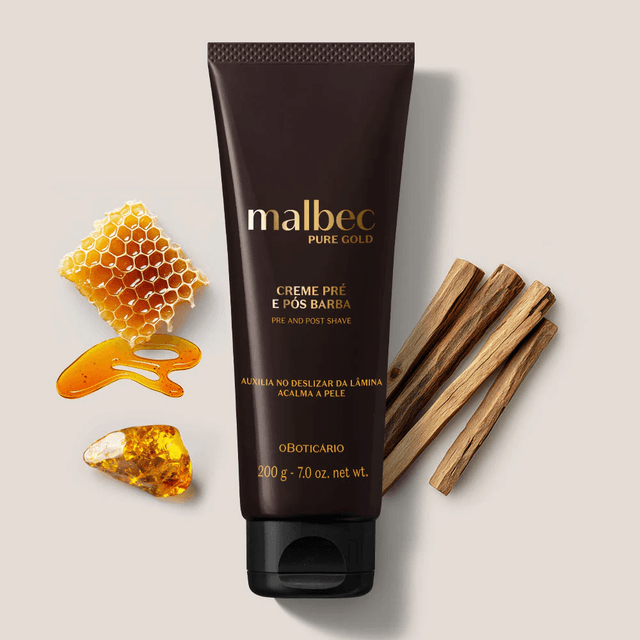 Malbec Pure Gold Pre & Post Beard Lotion 200g 
