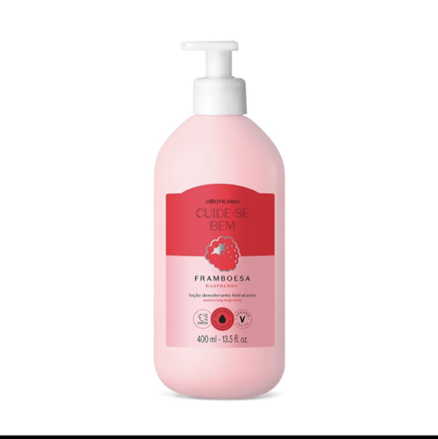 Raspberry Body Lotion 400ml Cuide-se Bem